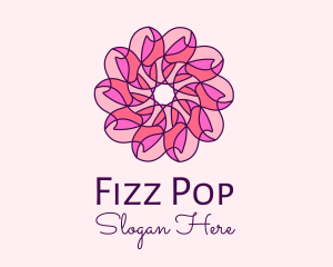 Pink Flower Pattern logo design