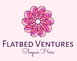 Pink Flower Pattern logo design