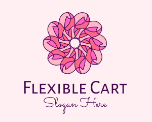 Pink Flower Pattern logo design