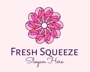 Pink Flower Pattern logo design