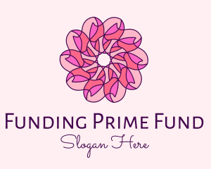 Pink Flower Pattern logo design