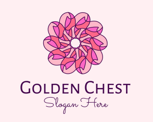 Pink Flower Pattern logo design