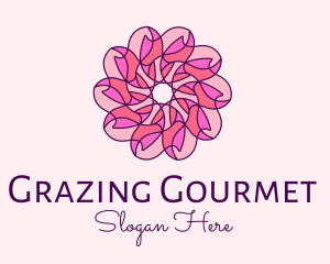 Pink Flower Pattern logo design