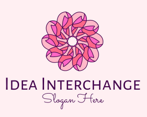 Pink Flower Pattern logo design