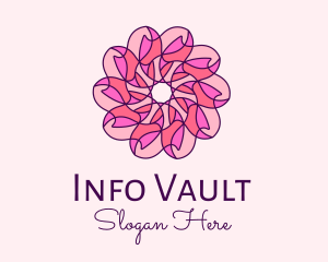 Pink Flower Pattern logo design