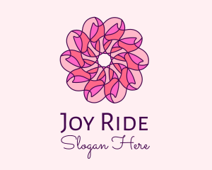 Pink Flower Pattern logo design