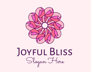 Pink Flower Pattern logo design