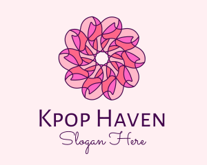 Pink Flower Pattern logo design