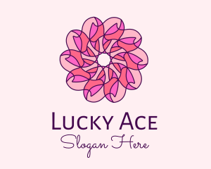 Pink Flower Pattern logo design