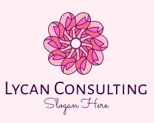 Pink Flower Pattern logo design