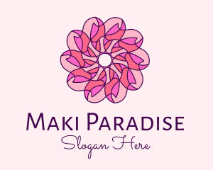 Pink Flower Pattern logo design