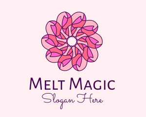 Pink Flower Pattern logo design