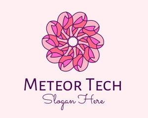 Pink Flower Pattern logo design