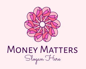 Pink Flower Pattern logo design