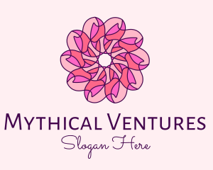 Pink Flower Pattern logo design