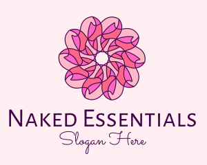 Pink Flower Pattern logo design