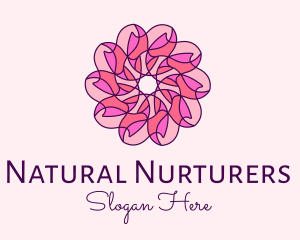 Pink Flower Pattern logo design