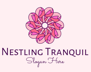 Pink Flower Pattern logo design