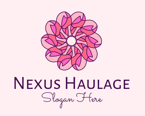 Pink Flower Pattern logo design