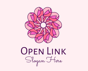 Pink Flower Pattern logo design