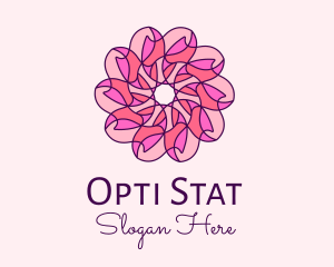 Pink Flower Pattern logo design