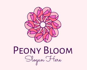 Pink Flower Pattern logo design