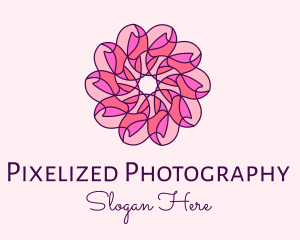 Pink Flower Pattern logo design