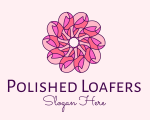 Pink Flower Pattern logo design