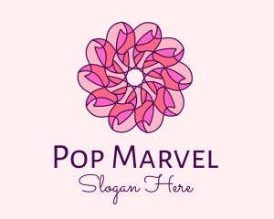 Pink Flower Pattern logo design