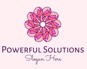 Pink Flower Pattern logo design