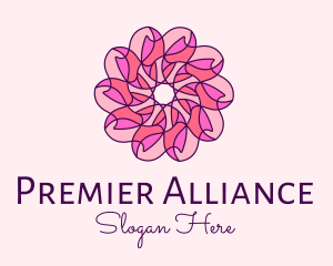 Pink Flower Pattern logo design