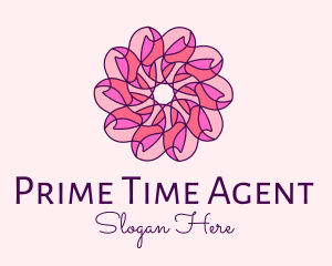 Pink Flower Pattern logo design