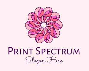 Pink Flower Pattern logo design