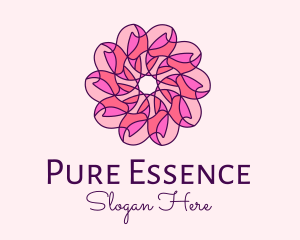 Pink Flower Pattern logo design