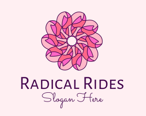 Pink Flower Pattern logo design