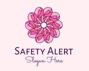 Pink Flower Pattern logo design