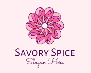 Pink Flower Pattern logo design