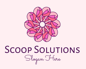 Pink Flower Pattern logo design