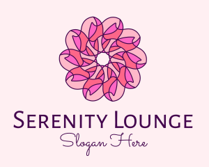 Pink Flower Pattern logo design