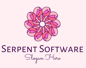 Pink Flower Pattern logo design