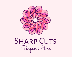 Pink Flower Pattern logo design