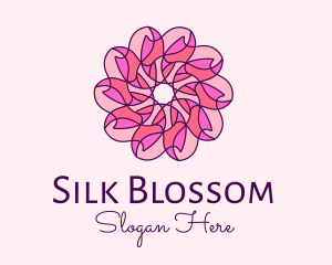 Pink Flower Pattern logo design