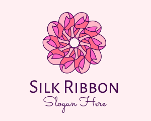 Pink Flower Pattern logo design