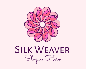 Pink Flower Pattern logo design