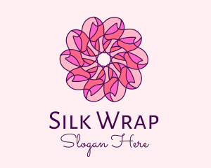 Pink Flower Pattern logo design