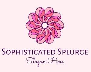 Pink Flower Pattern logo design