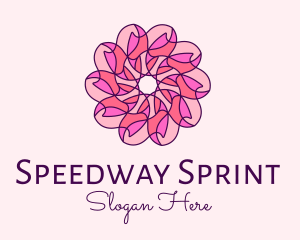 Pink Flower Pattern logo design