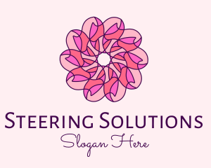 Pink Flower Pattern logo design