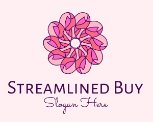 Pink Flower Pattern logo design