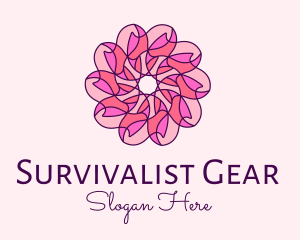 Pink Flower Pattern logo design